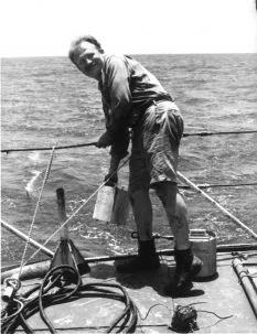 Walter Pitman aboard R/V Conrad1964