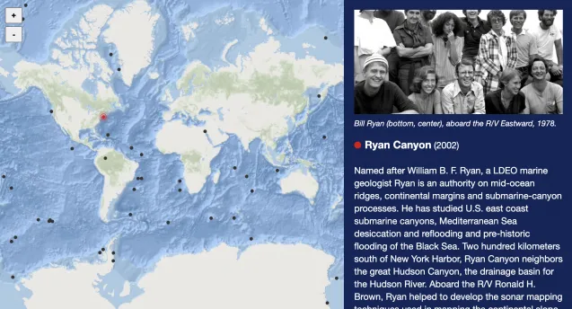 interactive map land and sea features trailblazers lamont