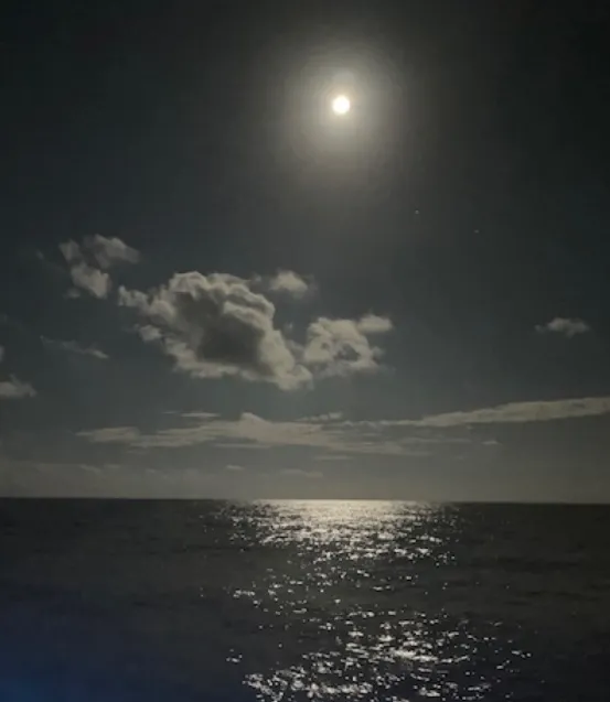 moon over the sea