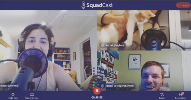 screenshot of video call