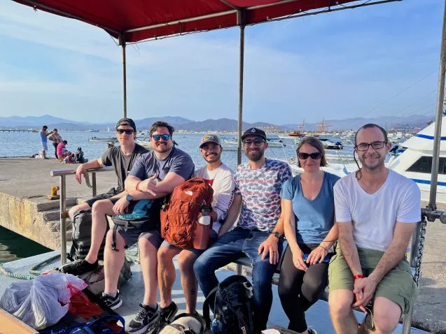 science team on a boat